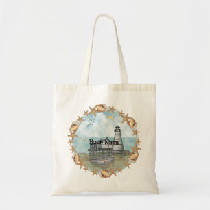 Louisiana Shells Lighthouse Tote Bag