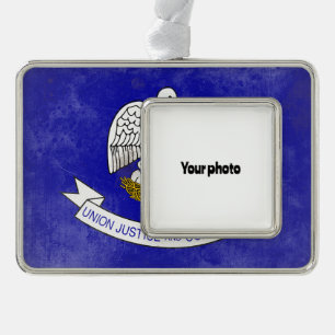 Louisiana Silver Plated Framed Ornament