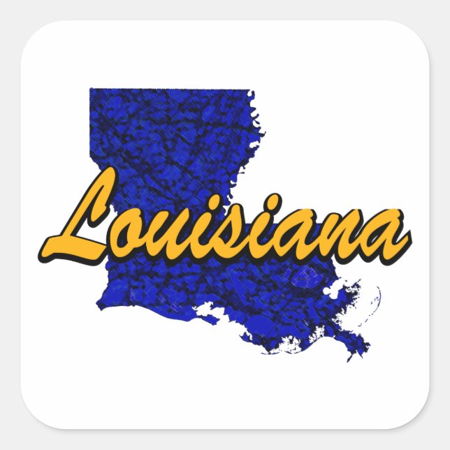 Louisiana Square Sticker (Front)