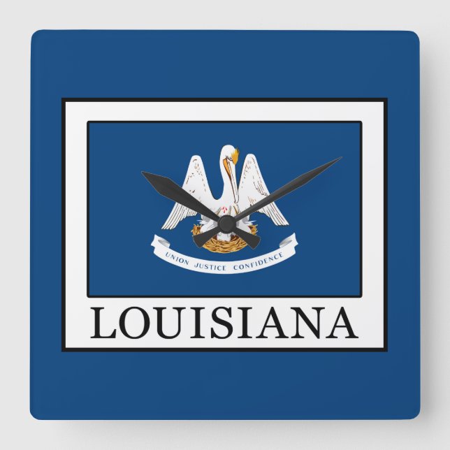 Louisiana Square Wall Clock (Front)