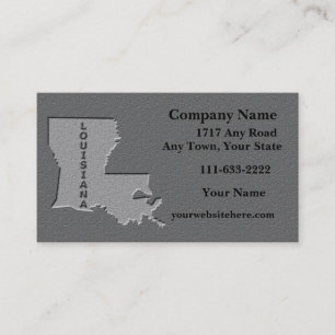 Louisiana State Business card carved stone look