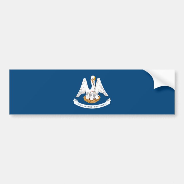 Louisiana State Flag Bumper Sticker (Front)