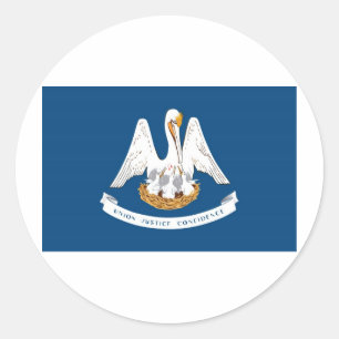 Louisiana State Flag Classic Round Sticker