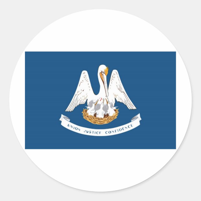 Louisiana State Flag Classic Round Sticker (Front)