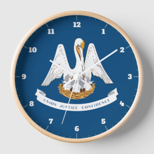 LOUISIANA STATE FLAG CLOCK