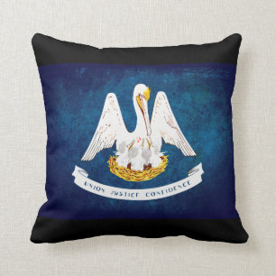 Louisiana state flag cushion