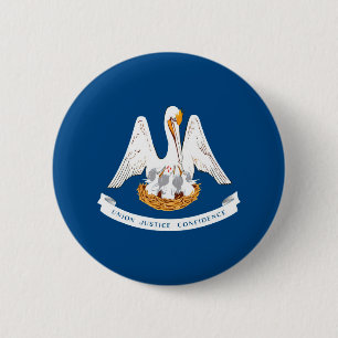 Louisiana State Flag Design 6 Cm Round Badge