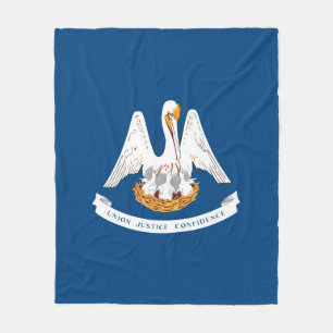 Louisiana State Flag Design Fleece Blanket