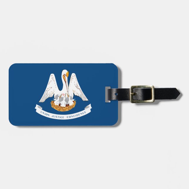 Louisiana State Flag Design Luggage Tag (Front Horizontal)