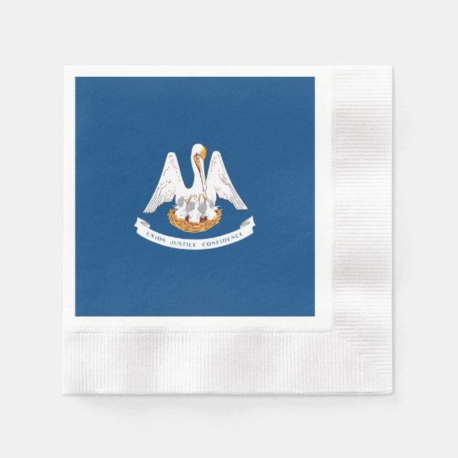 Louisiana State Flag Design Napkin (Front)