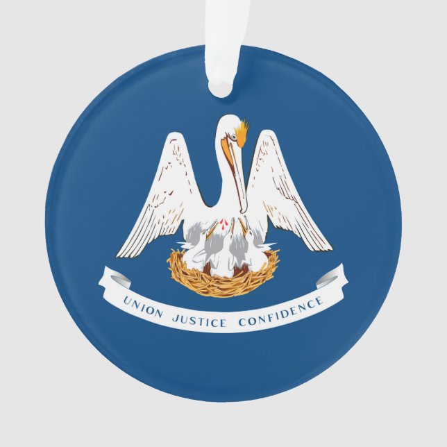 Louisiana State Flag Design Ornament (Front)