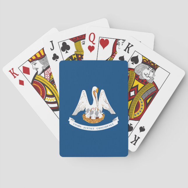 Louisiana State Flag Design Playing Cards (Back)
