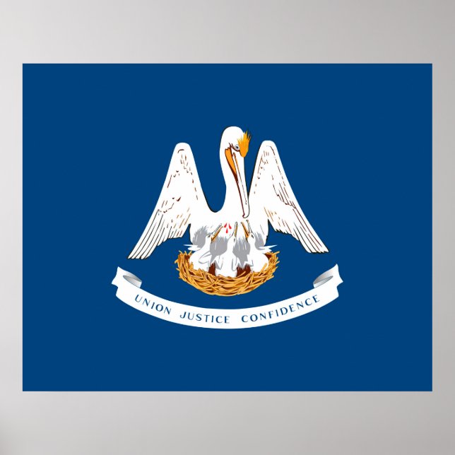 Louisiana State Flag Design Poster (Front)