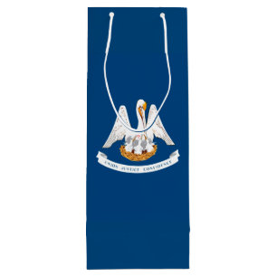 Louisiana State Flag Design Wine Gift Bag