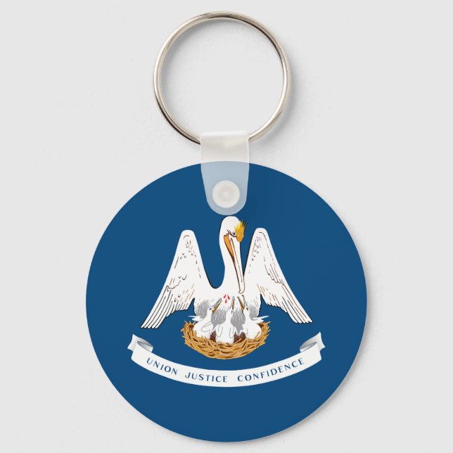 Louisiana State Flag Key Ring (Front)