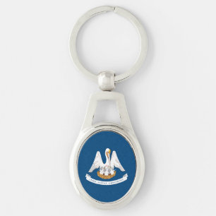 Louisiana State Flag Key Ring