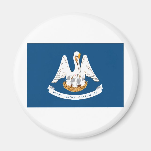 Louisiana State Flag Magnet (Front)
