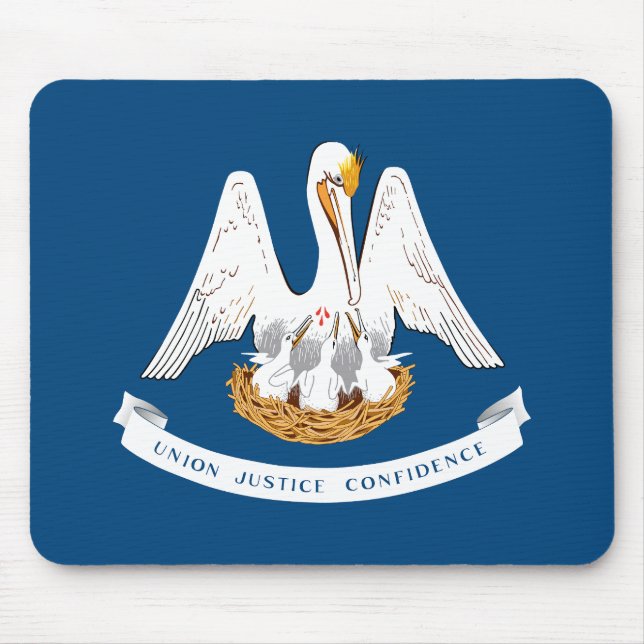 Louisiana State Flag Mouse Mat (Front)