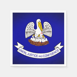 Louisiana State Flag Paper Party Napkins
