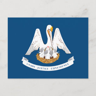 Louisiana State Flag Postcard