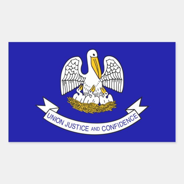 Louisiana  State Flag Sticker (Front)