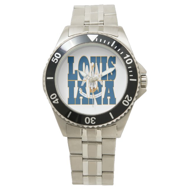 Louisiana state flag text watch (Front)