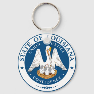 Louisiana state flag usa united america symbol sea key ring