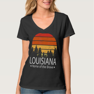 Louisiana State Home Of The Brave Louisiana Love T-Shirt