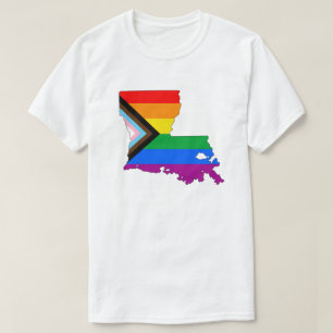 Louisiana State Pride LGBTQ Progress Pride T-Shirt