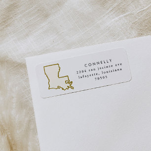 Louisiana State Return Address Labels