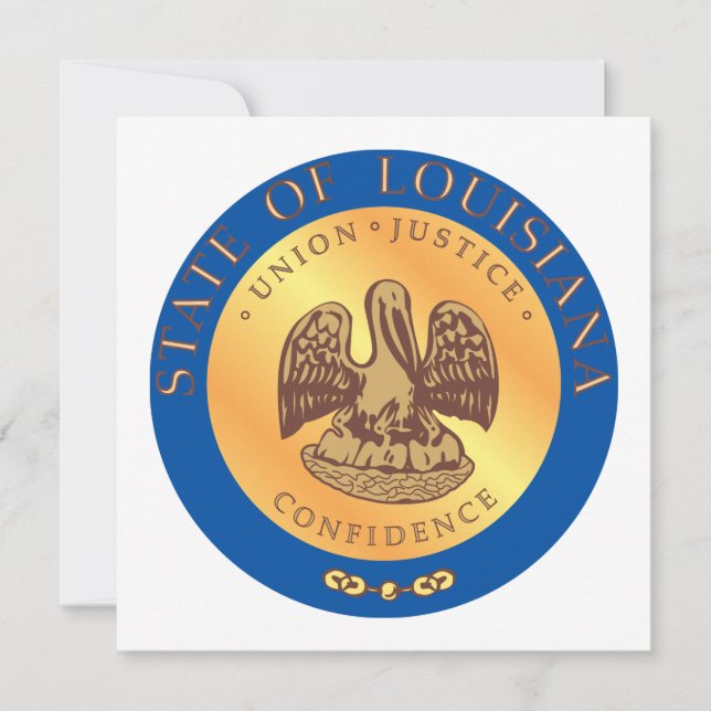 Louisiana State Seal Invitation (Front)
