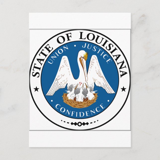 Louisiana State Seal Postcard (Front)