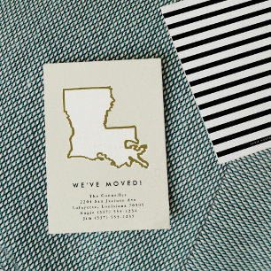 Louisiana State We've Moved Chic Hand-Drawn Moving Announcement