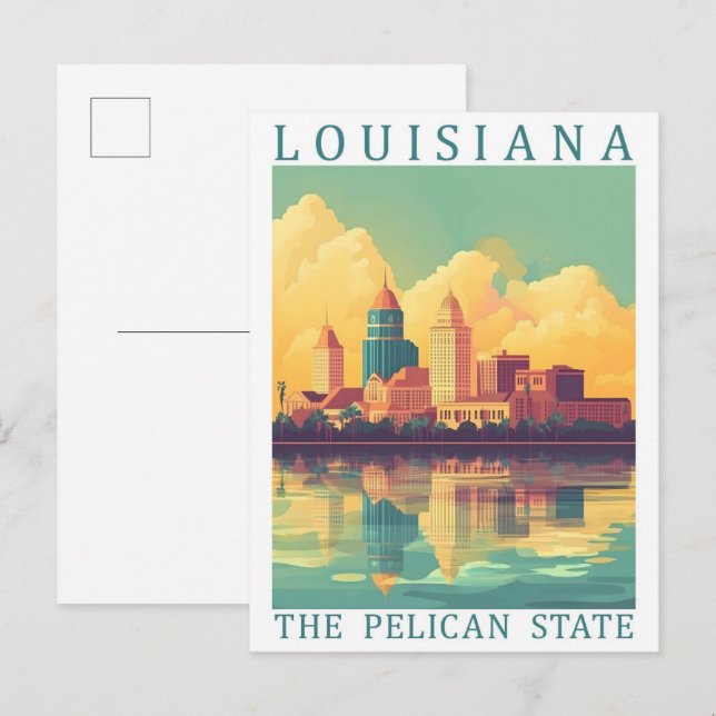 Louisiana the Pelican State USA Travel Place Postcard (Front/Back)
