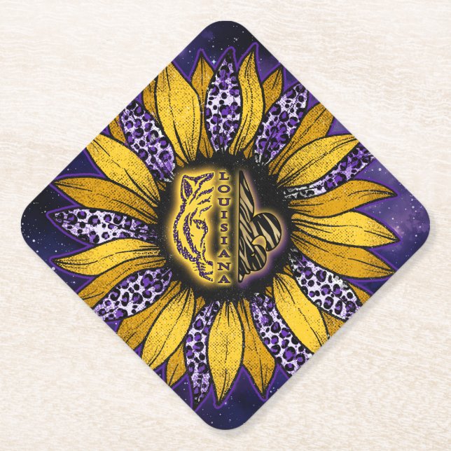Louisiana Tigers, Fleur-de-Lis Coaster (Front)
