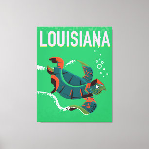 louisiana USA vintage travel poster art Canvas Print