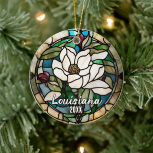 Louisiana Vacation Souvenir  Ceramic Tree Decoration