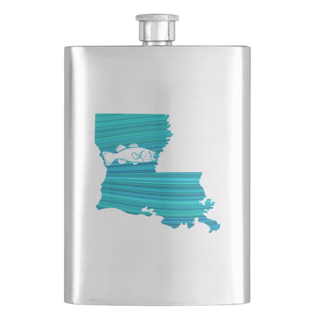 Louisiana Wave Fishing Hip Flask (Front)