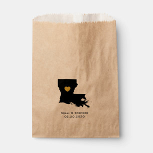 Louisiana Wedding Favour Treat Sacks, Gift Bags