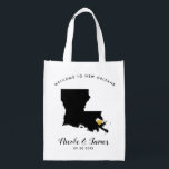 Louisiana Wedding Welcome Bag Tote, Gold Heart<br><div class="desc">Fill this welcome bag with favourite goodies for your guests to enjoy when they arrive in Louisiana!</div>