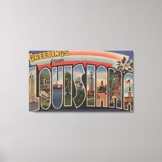 LouisianaLarge Letter ScenesLouisiana Canvas Print (Front)