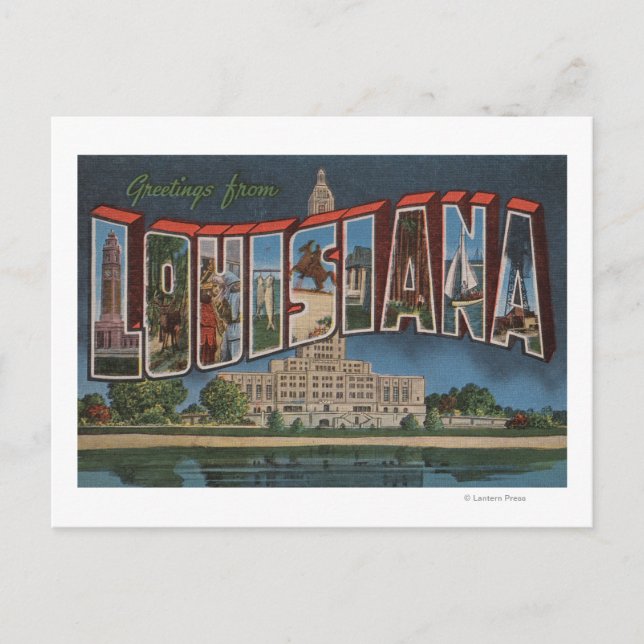 LouisianaLarge Letter ScenesLouisiana Postcard (Front)