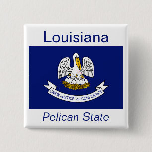 Louisianan Flag Button