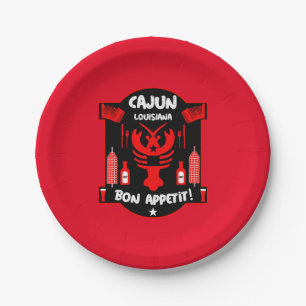 Louisiana's Cajun Foodies And Events Paper Plate