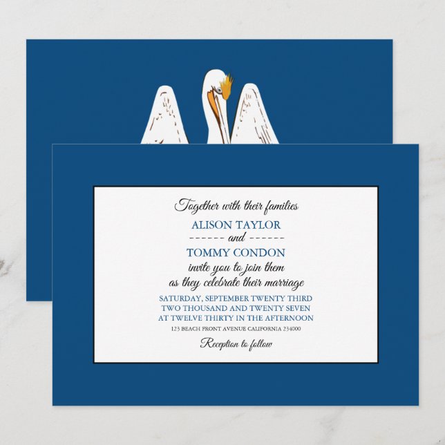 Louisianian Flag, Flag of Louisiana Wedding Invitation (Front/Back)