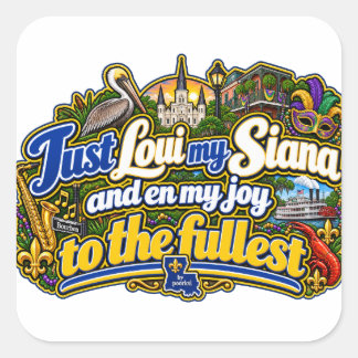 Louisianna square sticker