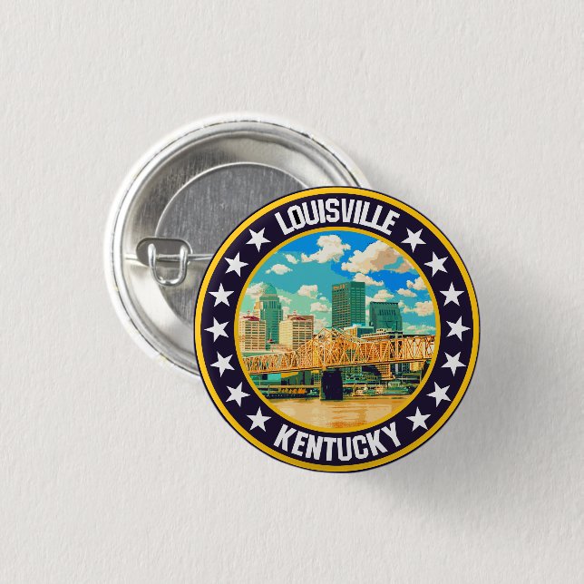 Louisville                                         3 cm round badge (Front & Back)