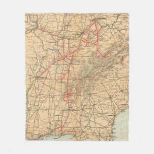 Louisville and Nashville Railroad Fleece Blanket