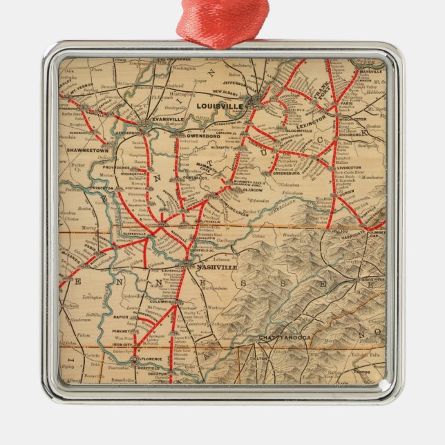 Louisville and Nashville Railroad Metal Tree Decoration (Front)