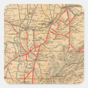 Louisville and Nashville Railroad Square Sticker